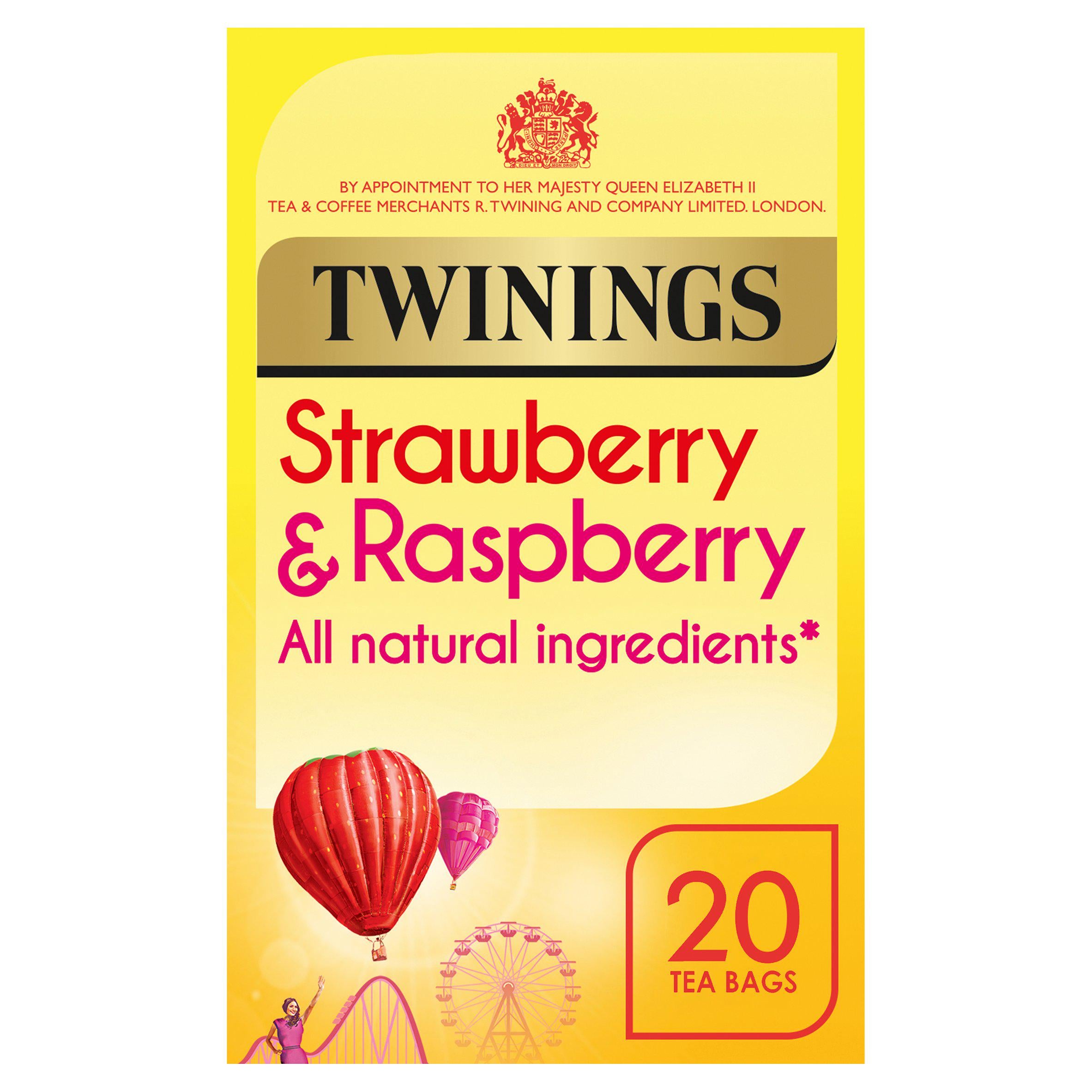 Twinings Strawberry & Raspberry Tea, 20 Tea Bags GOODS Sainsburys   