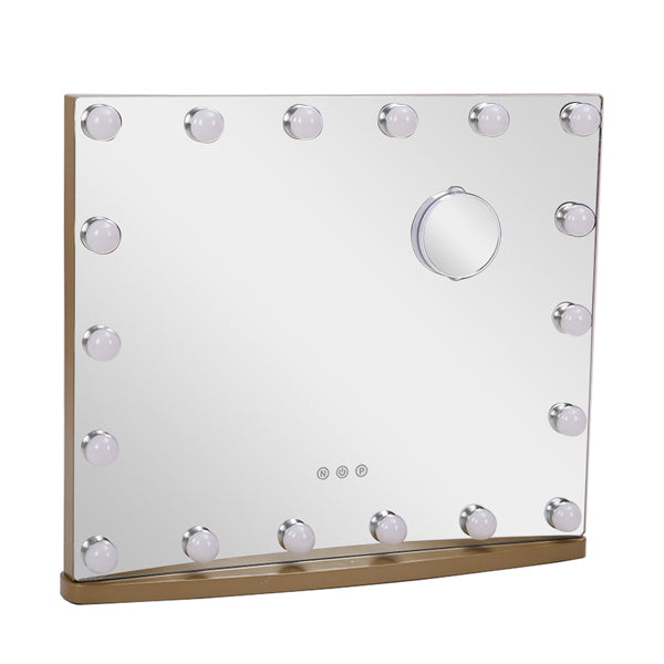Livingandhome LED metal makeup mirror with magnifier 58cm, UK version