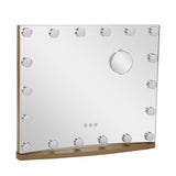 Livingandhome LED metal makeup mirror with magnifier 58cm, UK version