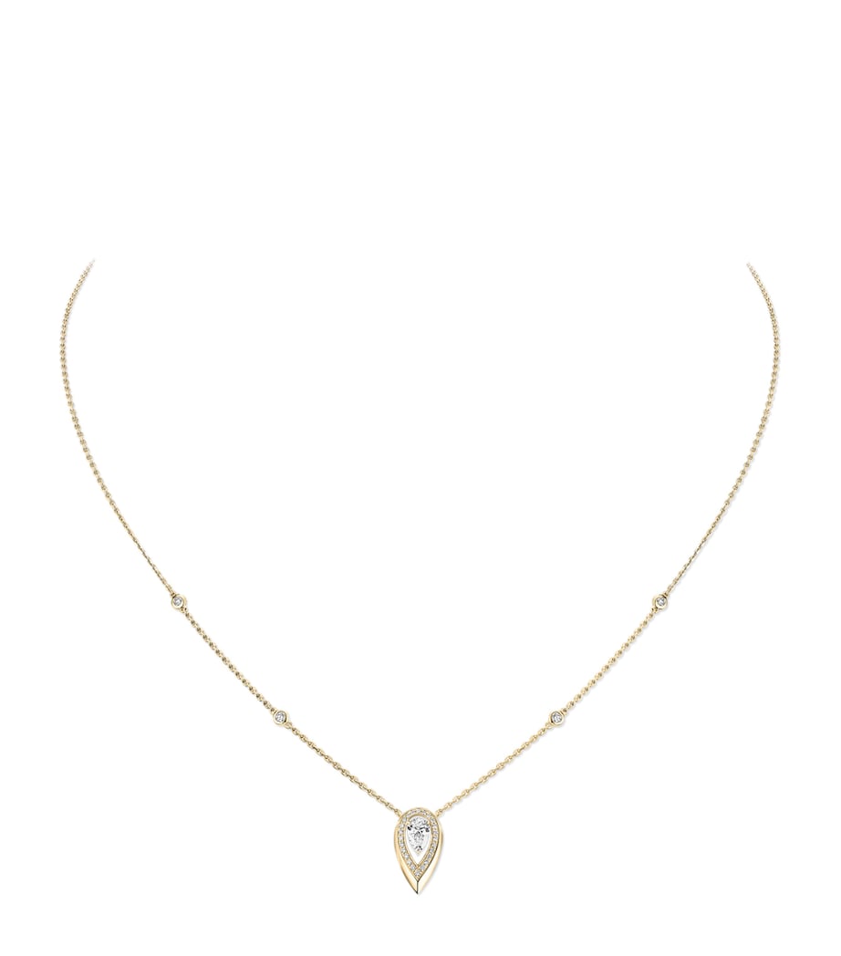 Collier Fiery Messika en diamant et or jaune 0.42ct (marque britannique)
