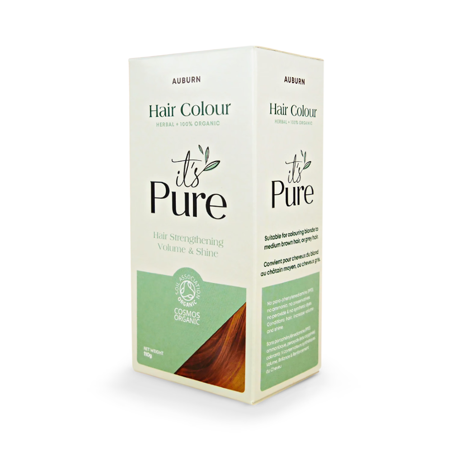 It's Pure auburn herbal hair dye 110g, imported from the UK