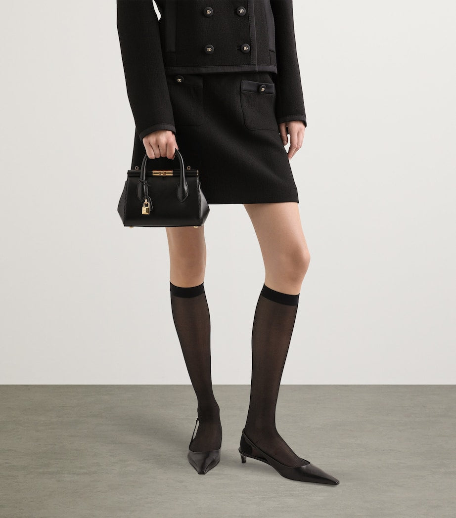 Dolce&Gabbana compact leather top-handle bag, imported from the UK