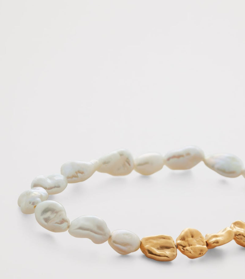 Monica Vinader keshi pearl bracelet gold vermeil - British product