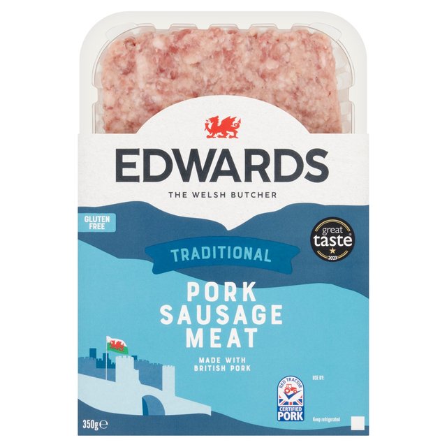 Edwards Traditional Pork Sausage Meat   350g GOODS M&S   