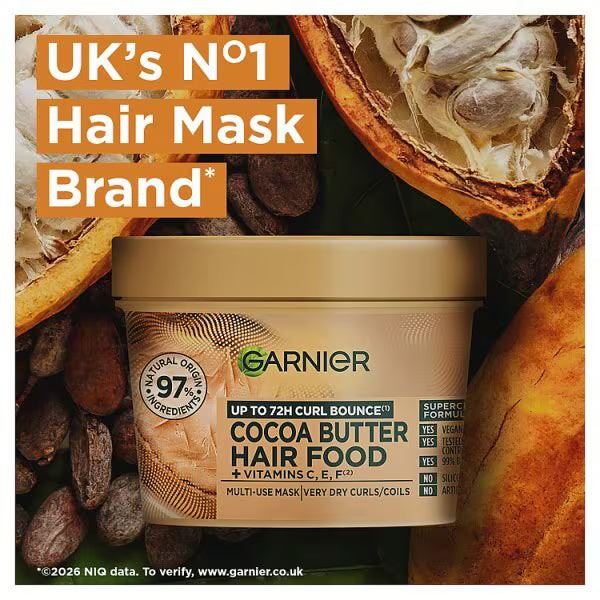 Garnier Ultimate Blends Hair Food Cocoa Butter Hair Mask - British product