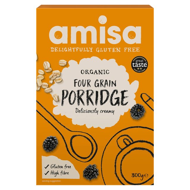 Amisa Organic Gluten Free Four Grain Porridge   300g