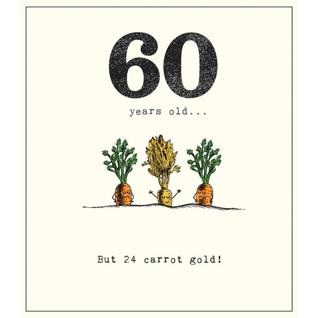 24 Carrot Gold 60th Birthday Card GOODS M&S   