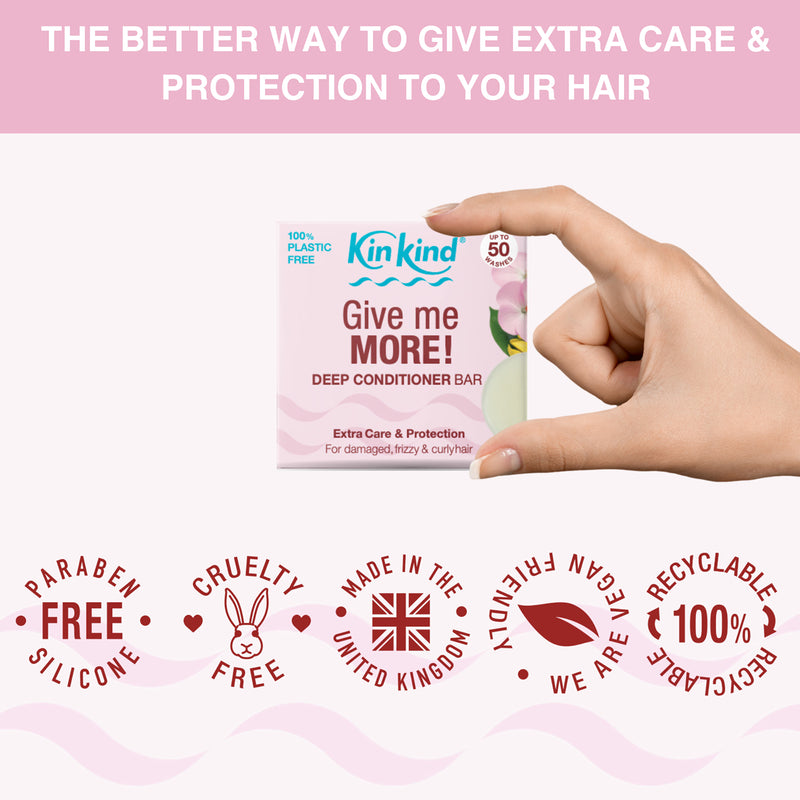 KinKind Give me MORE! conditioner bar 40g, UK version