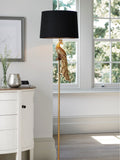 Teal Blue Peacock Floor Lamp