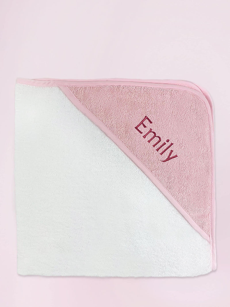 Babyblooms personalised cotton hooded towel 75cm, imported from the UK