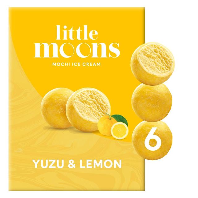 Little Moons Vegan Yuzu Lemon Mochi Ice Cream   6 x 32g GOODS M&S   