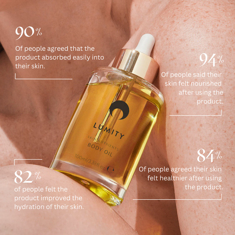 Lumity natural skin nutrients body oil 100ml, UK version