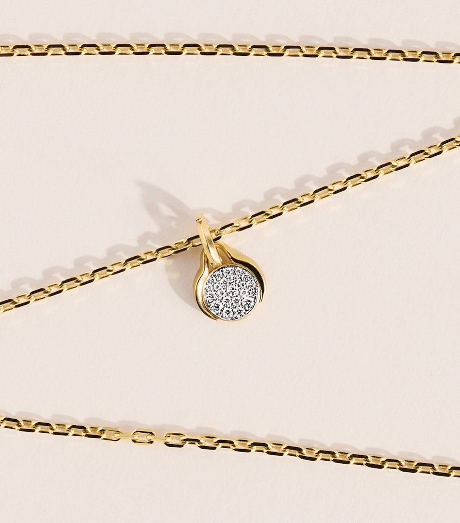 Jade Trau mini yellow gold diamond pavé charm - British product