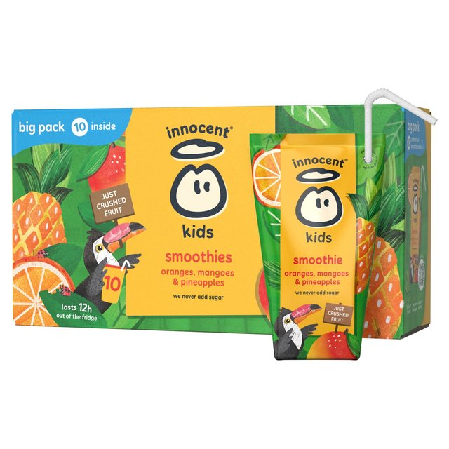 Innocent Kids Smoothie Oranges Mangoes & Pineapples Big Pack   10 x 150ml GOODS M&S   