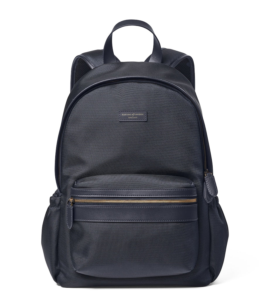 Aspinal of London nylon backpack with leather trims (British brand)
