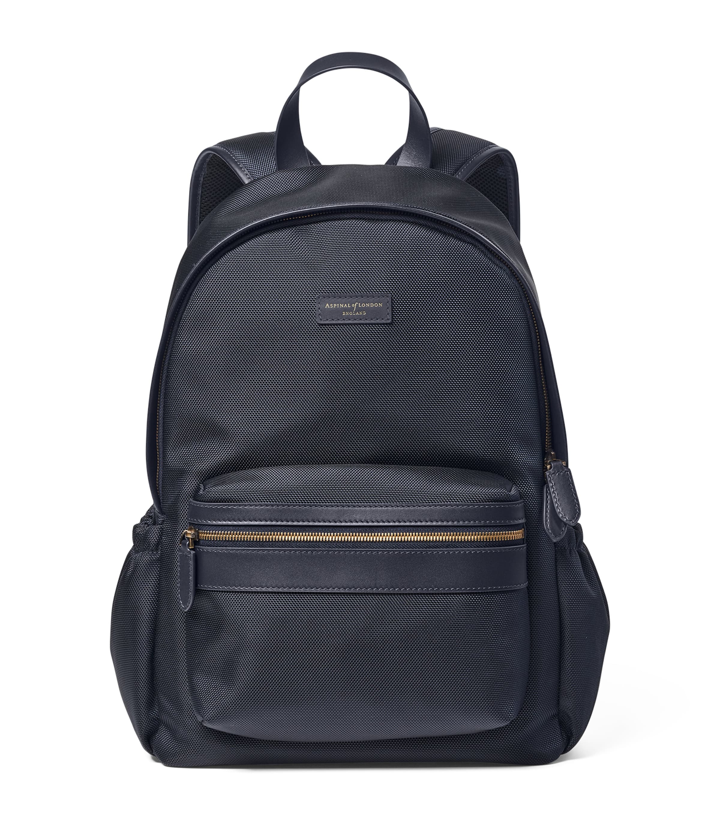 Aspinal of London nylon backpack with leather trims (British brand)