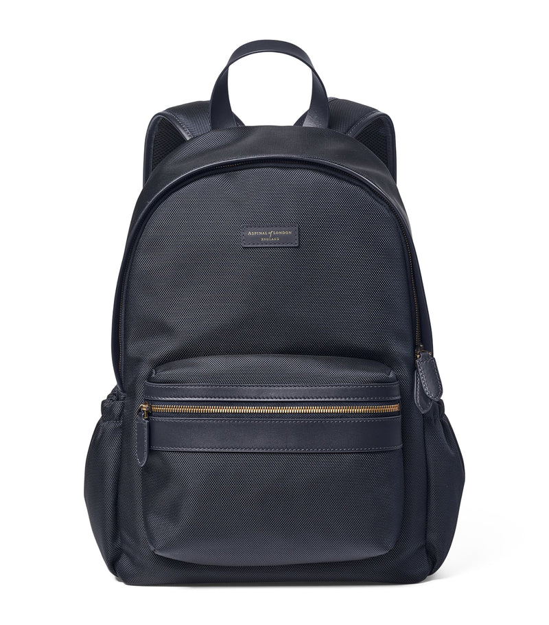 Aspinal of London nylon backpack with leather trims (British brand)