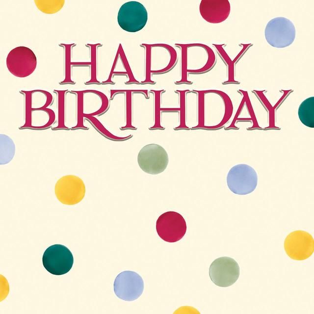 Emma Bridgewater Happy Birthday Card GOODS M&S   