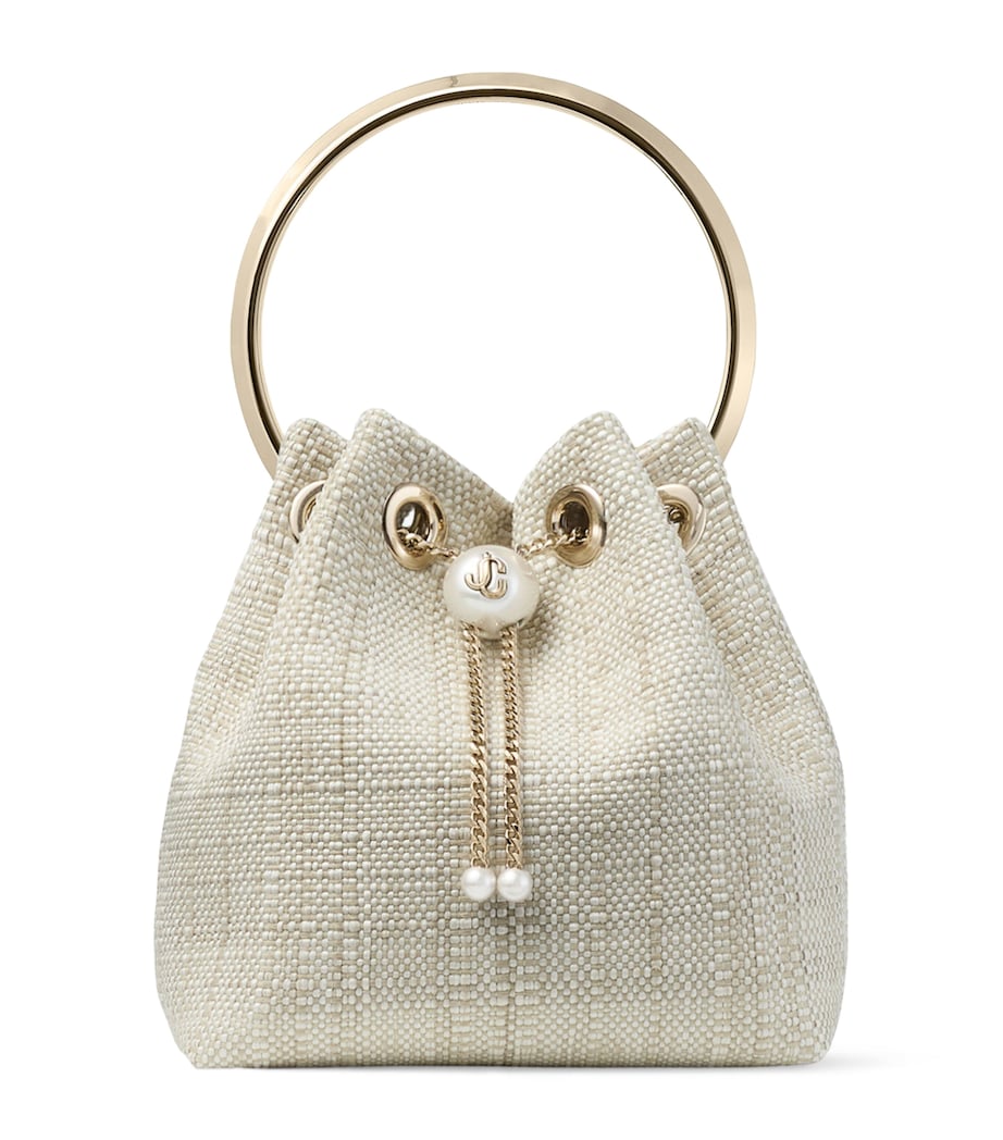 Jimmy Choo Bon Bon woven top-handle bag - British product