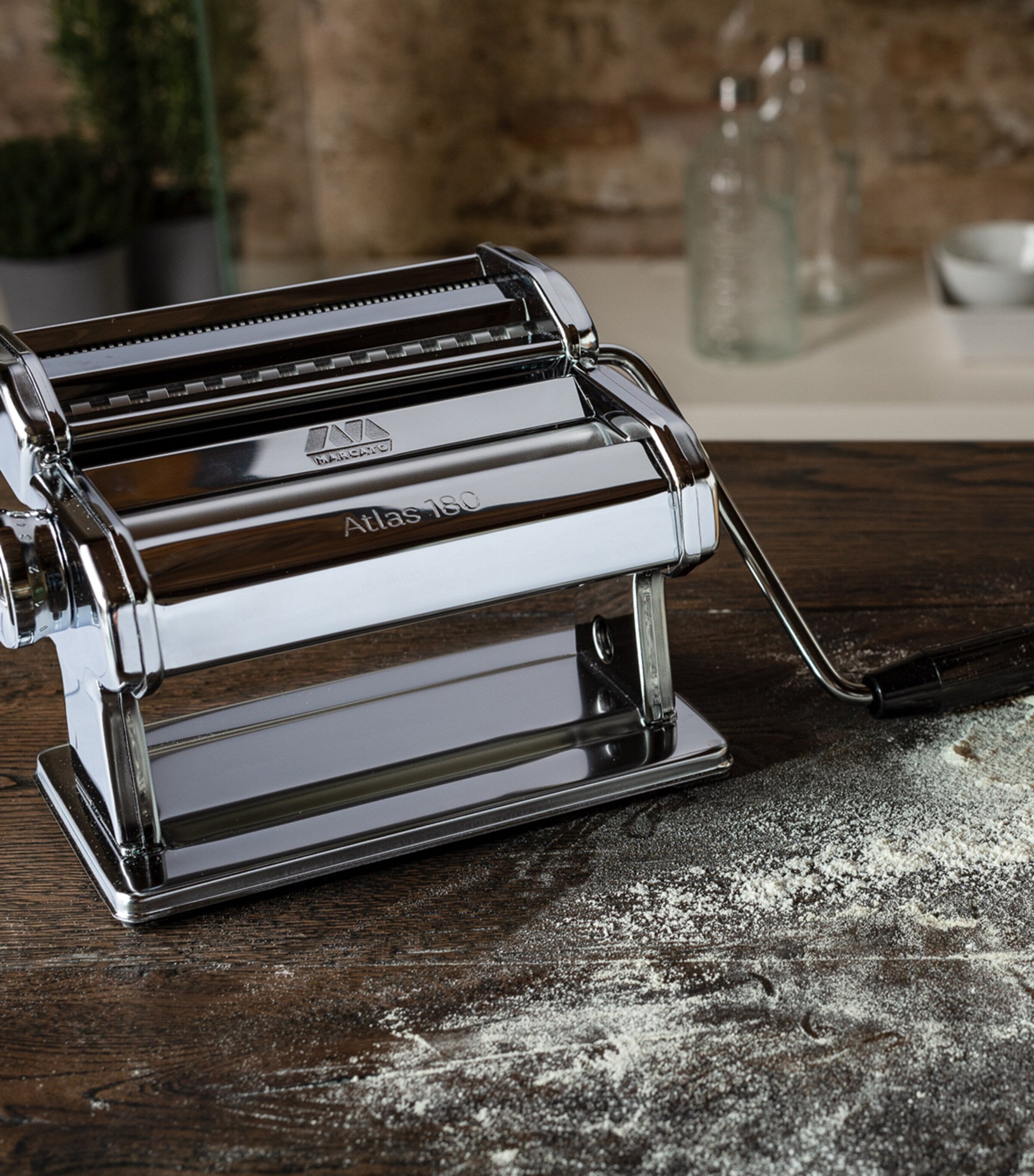 Marcato Atlas 150 chrome steel pasta machine, imported from the UK