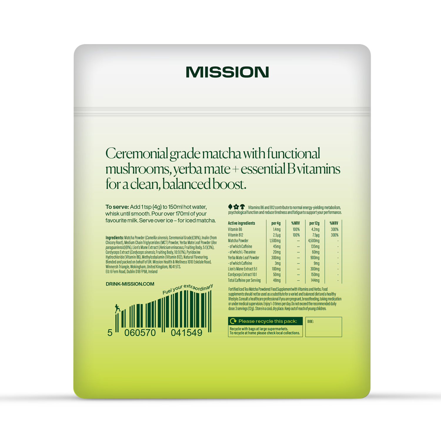 Mission Matcha Superblend Forest Fruits 28g - British product