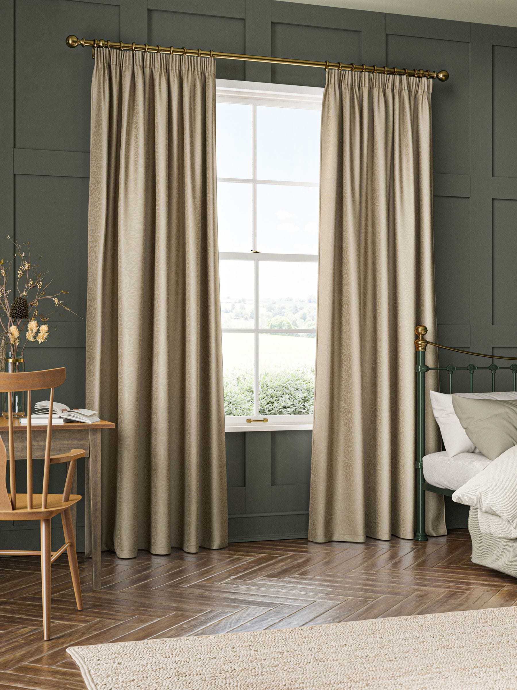 William Morris At Home Willow woven curtains, imported from the UK