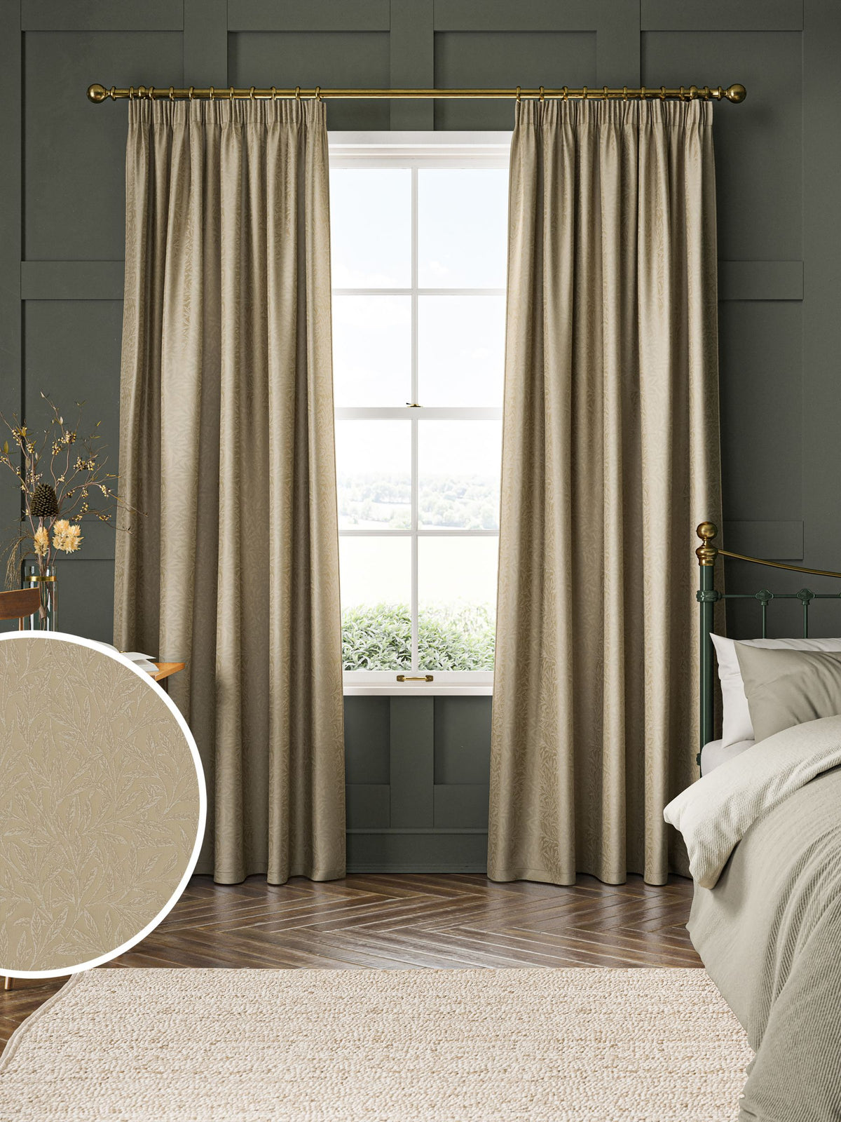 William Morris At Home Willow woven curtains, imported from the UK