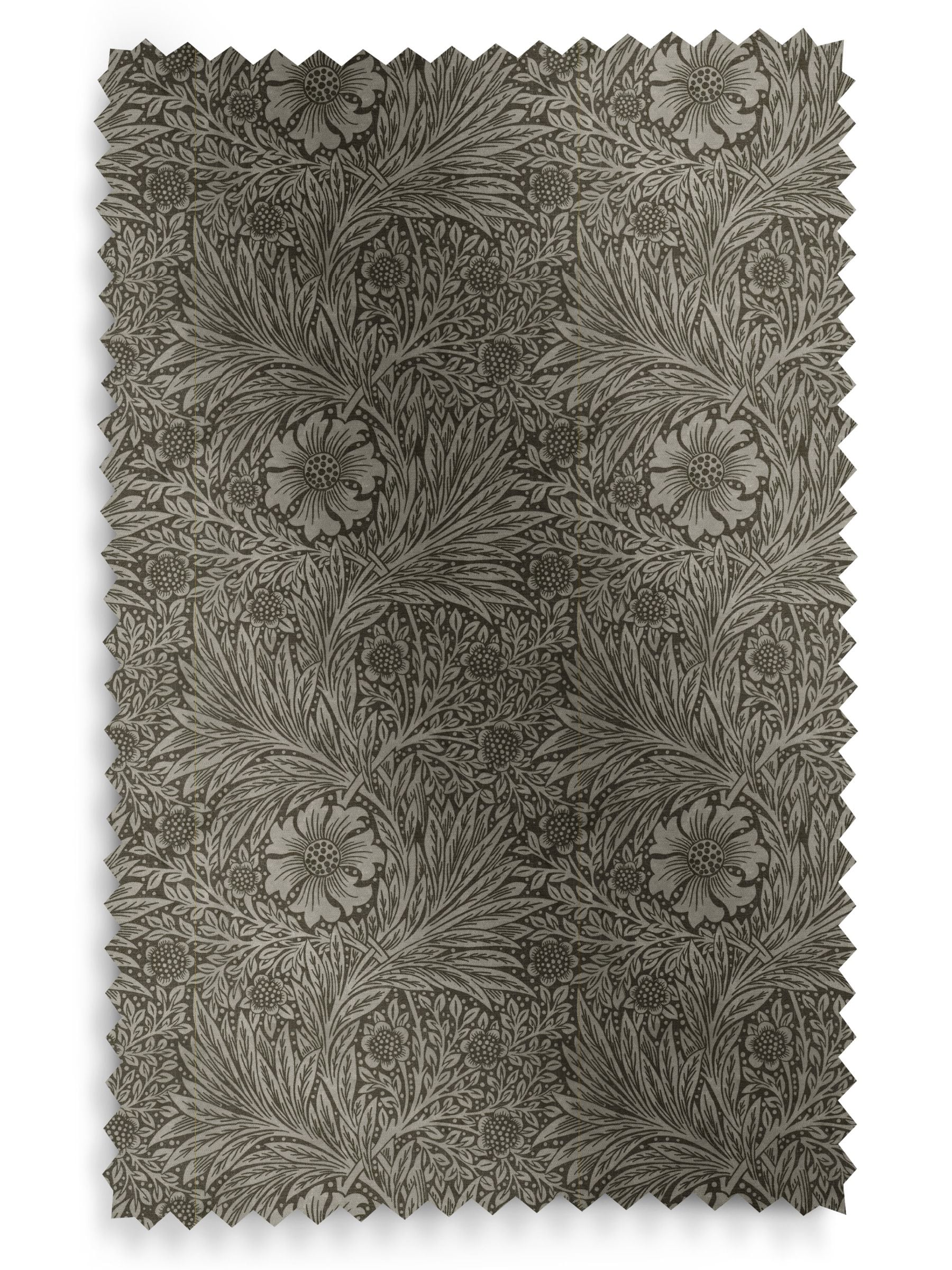 William Morris At Home Iron Grey Marigold velvet curtains, UK version