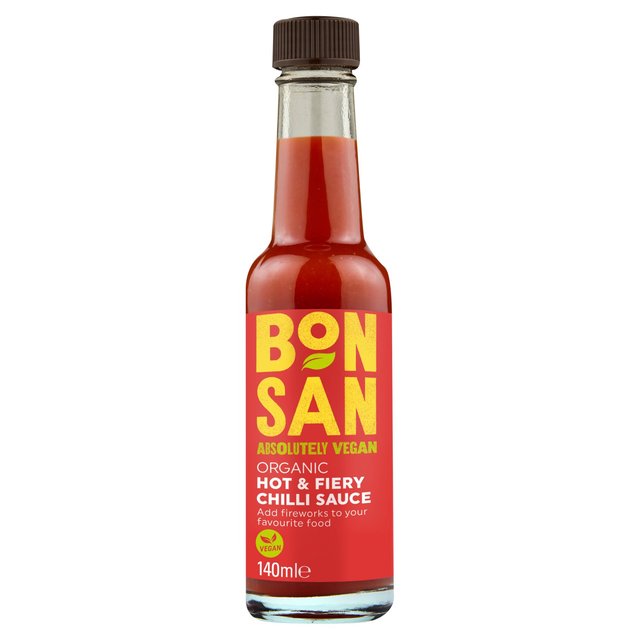 Bonsan Organic Vegan Hot & Fiery Chilli Sauce   140ml GOODS M&S   