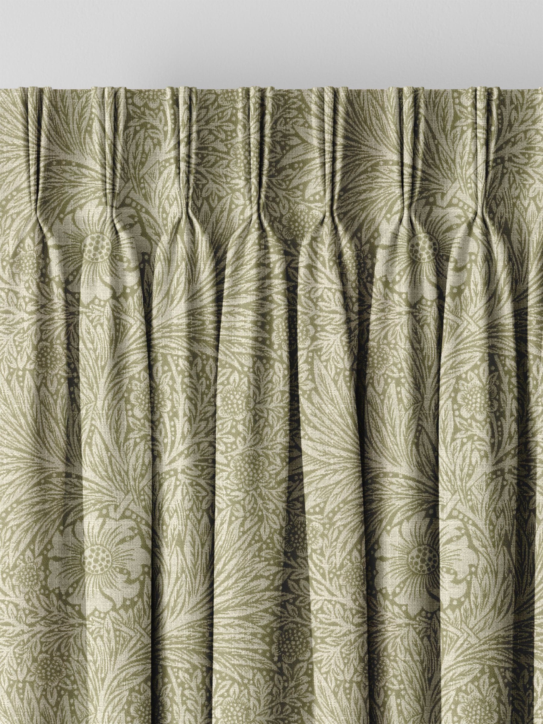 William Morris At Home Nettle Green Marigold curtains - British product