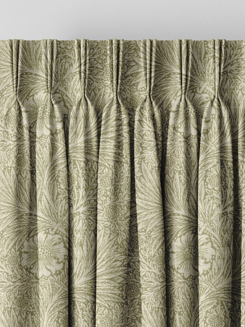 William Morris At Home Nettle Green Marigold curtains - British product