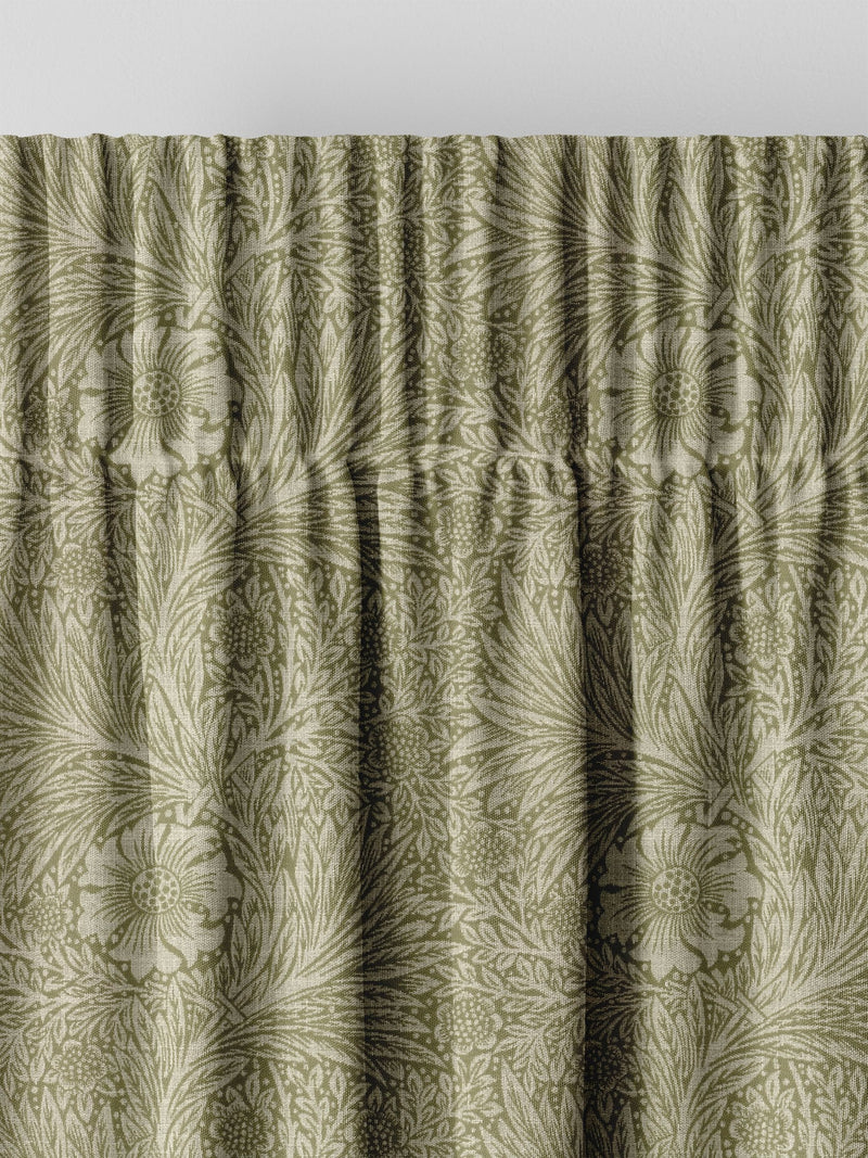 William Morris At Home Nettle Green Marigold curtains - British product