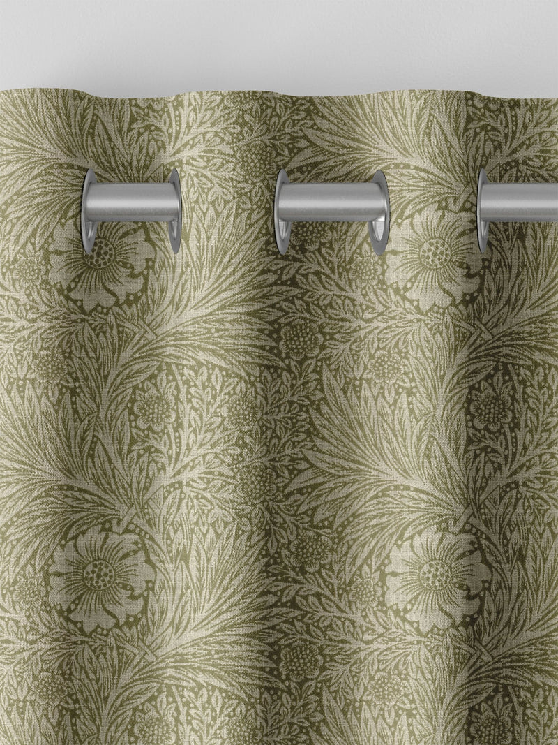 William Morris At Home Nettle Green Marigold curtains - British product
