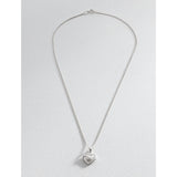 Revere silver cubic zirconia heart pendant and earrings set, imported from the UK
