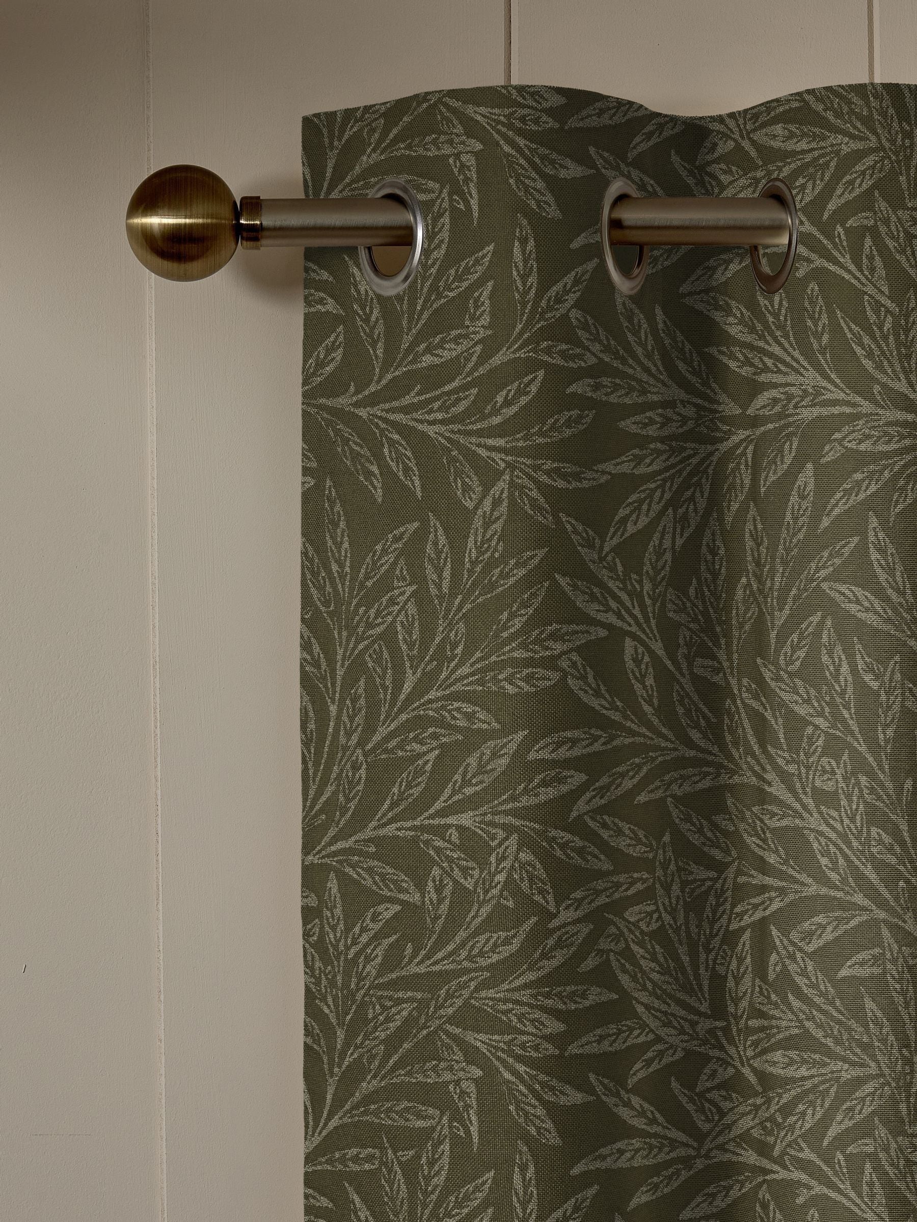 William Morris At Home Willow sage green curtains, UK version
