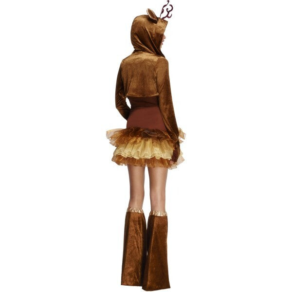 Fever Reindeer Costume Tutu Dress brown with straps, imported from the UK