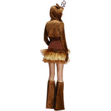 Fever Reindeer Costume Tutu Dress brown with straps, imported from the UK