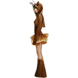 Fever Reindeer Costume Tutu Dress brown with straps, imported from the UK