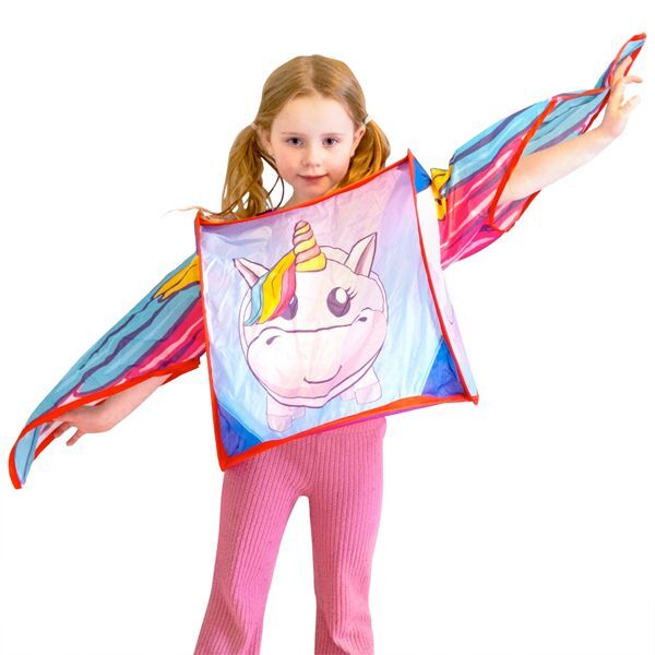 Rainbow Colours pop-up unicorn costume (British brand)