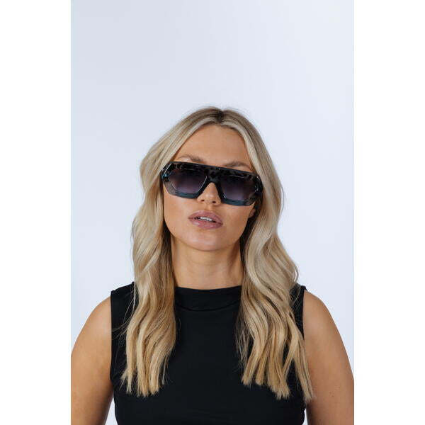 SVNX flat sunglasses Blue Leopard UV400 protection (British brand)
