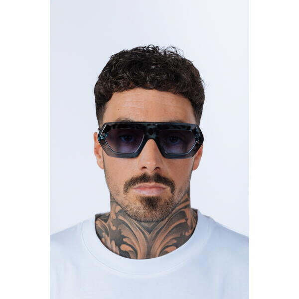 SVNX flat sunglasses Blue Leopard UV400 protection (British brand)