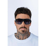 SVNX flat sunglasses Blue Leopard UV400 protection (British brand)