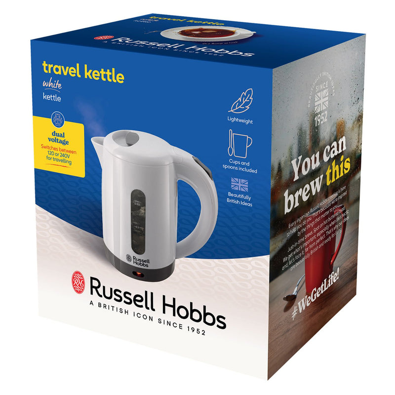 Russell Hobbs travel kettle white 0.85L (British brand)
