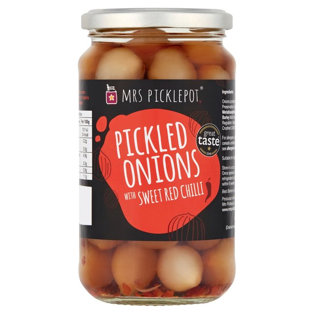 Mrs Picklepot Pickled Onions with Sweet Red Chilli   440g