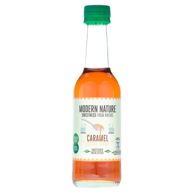 Modern Nature Caramel Flavoured Coffee Syrup Reduced Sugar   250ml GOODS M&S   