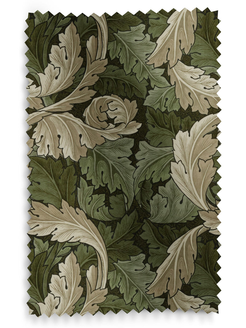 William Morris curtains green Acanthus velvet made to measure, UK version