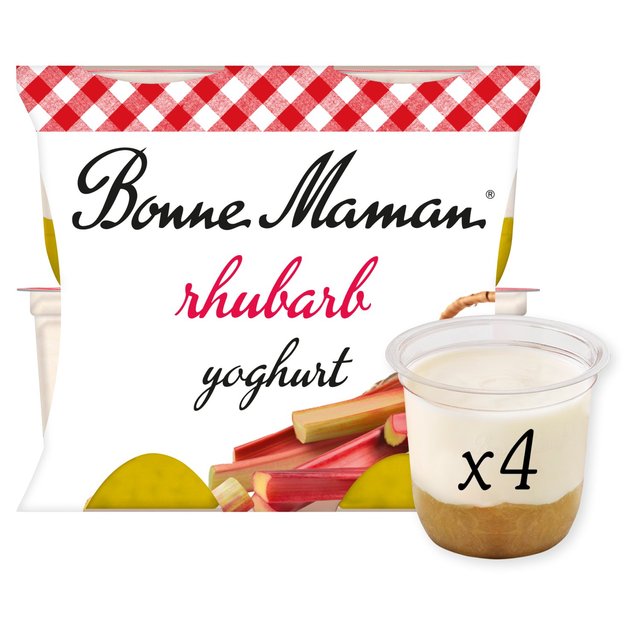 Bonne Maman Rhubarb Yoghurt   4 x 125g GOODS M&S   