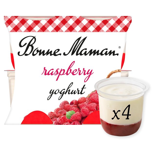 Bonne Maman Raspberry Yoghurt   4 x 125g