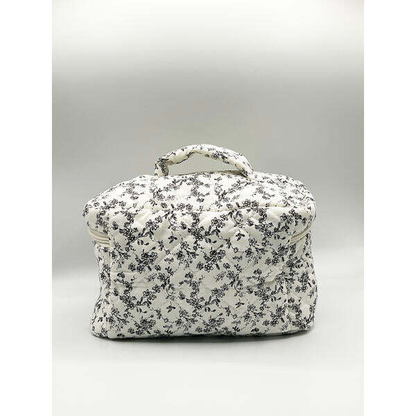 SVNX floral cosmetic toiletry bag black and white, imported from the UK