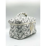 SVNX floral cosmetic toiletry bag black and white, imported from the UK